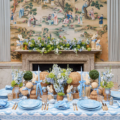 Blue Serena Cabbage Dinner Plates (Set of 4)