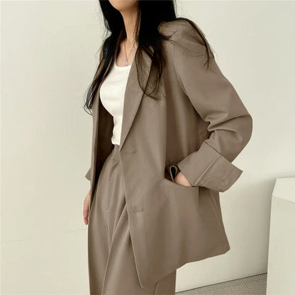 Fall Fashion Long Sleeve Blazer Mujer Pant Sets Blazers Women 2024 Casual Womens 2 Piece Outfit Set Suits Outwear