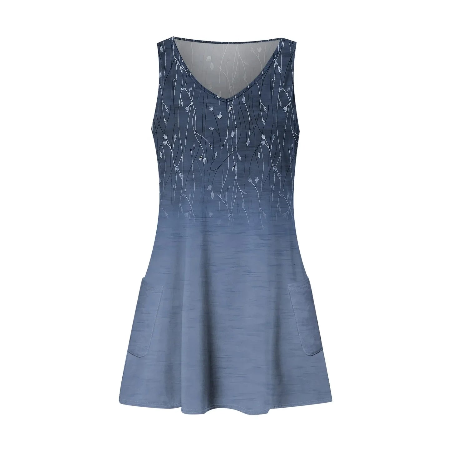 Dresses For Women 2024 Fashion Women'S Casual Print Summer Bohemian Beach Dress With Pockets V Neck Tank Dress Formal Dresses