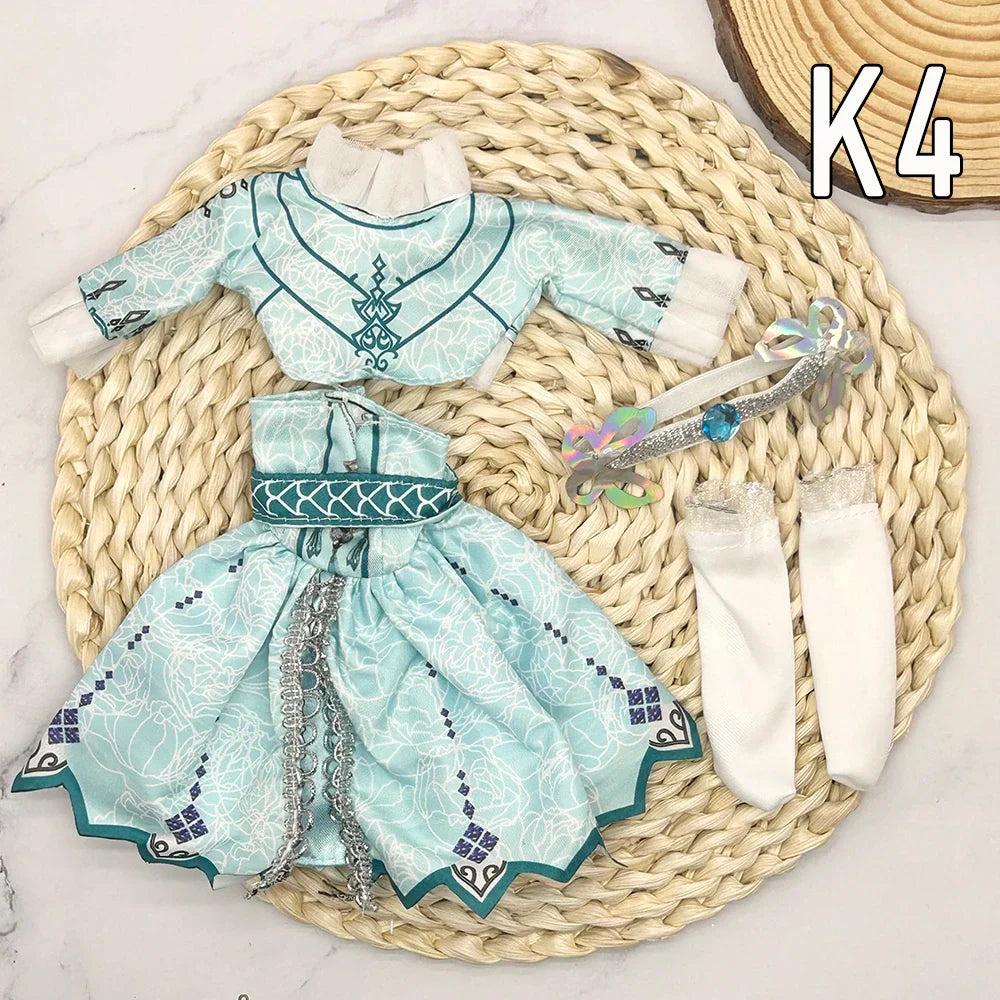 30cm Bjd Dolls Princess Full Set 1/6 Anime Bjd With Clothes 23 Joint Movable Body 3D Eyes Girls Dress Up Birthday Gifts Toys