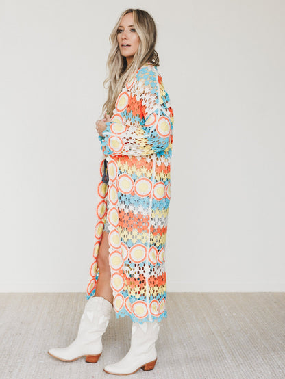 Dream Side Cardigan - Orange Multi