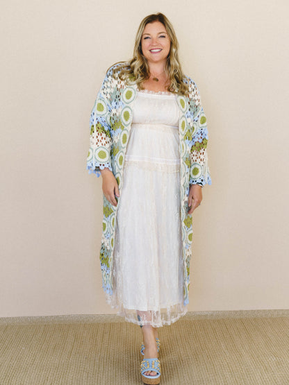 Dream Side Cardigan - Sage Multi