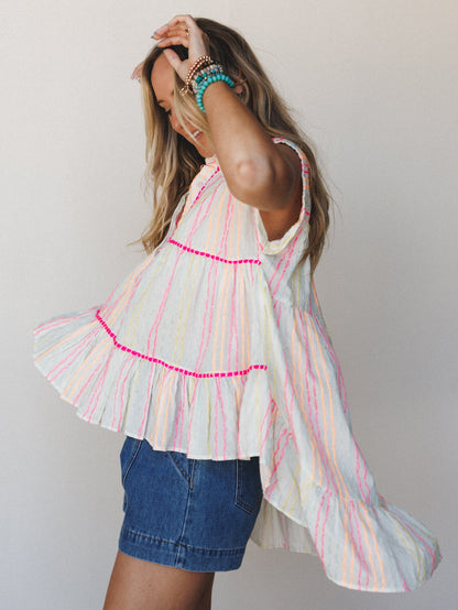 Colors of Summer Top - Ivory Multi