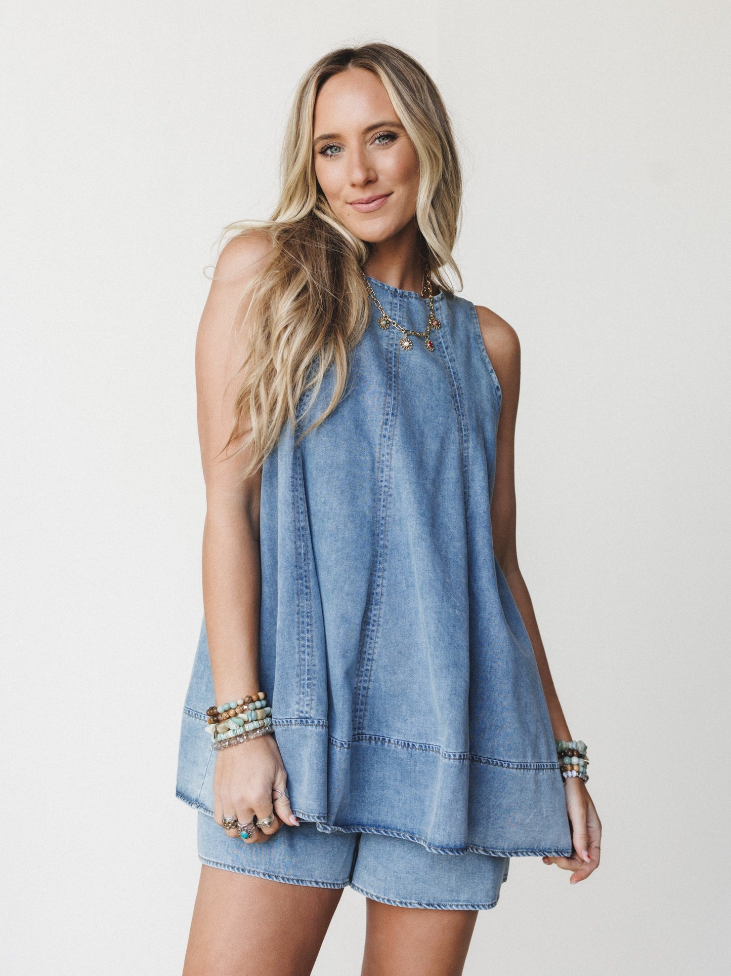 Floral Beat 2 Piece Bundle - Chambray