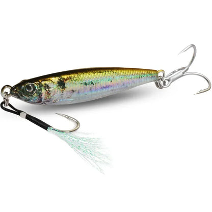 Metal Jig Bait 20g 30g 40g Spinner Sinking 3D Eye Color Laser Spinning Gear Luring Cast Fishing Tackle Blade Hook Pesca VIB Lure
