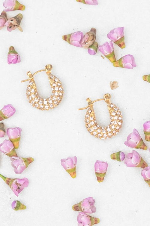 shimmer mini hoops