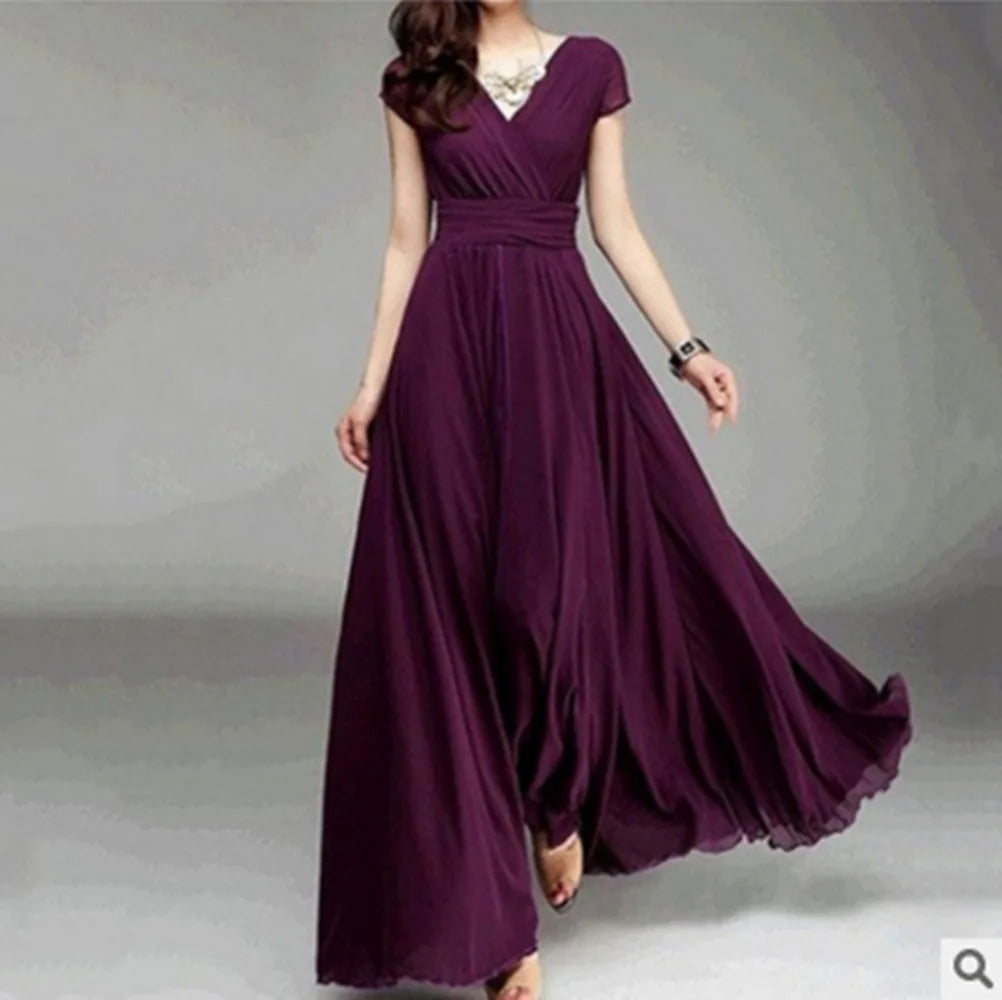 Elegant bodycon sexy Women's dress for women 2022 summer short sleeve chiffon boho party dresses woman robe femme ladies