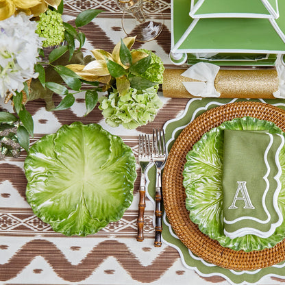 Green Serena Cabbage Starter Plates (Set of 4)