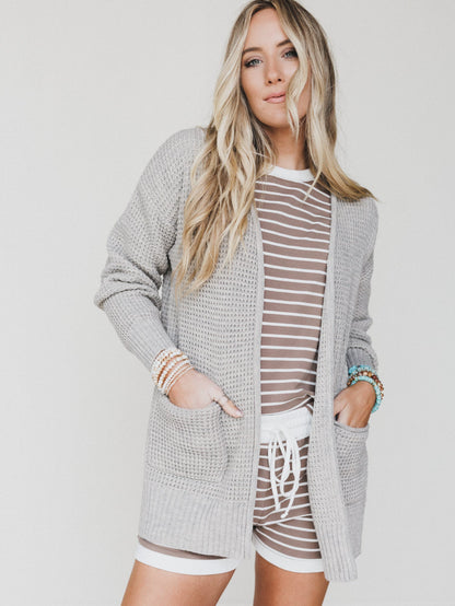Cuddle Ready Cardigan - Heather Beige