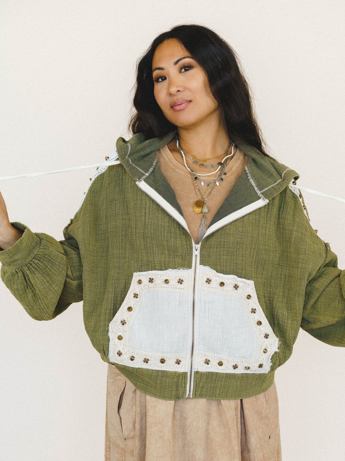 Cool Vines Jacket - Olive Camo