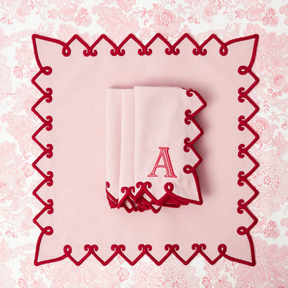 Pink & Red Angelina Napkins (Set of 4)