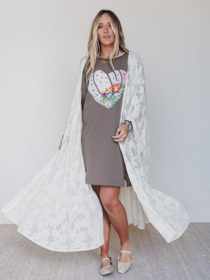Boho Darling Kimono Duster - Cream