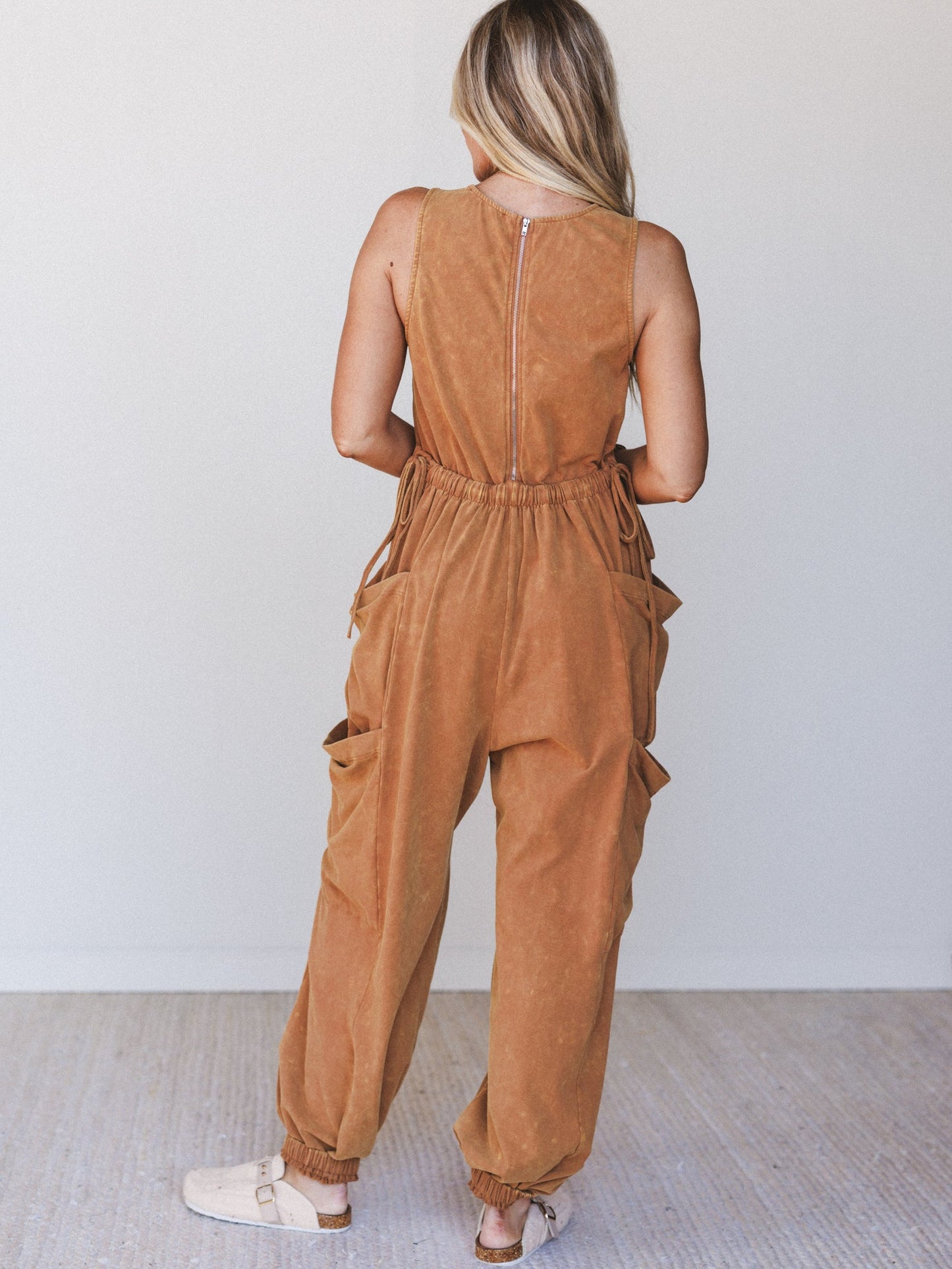 Crochet Washed 2 Piece Bundle - Camel