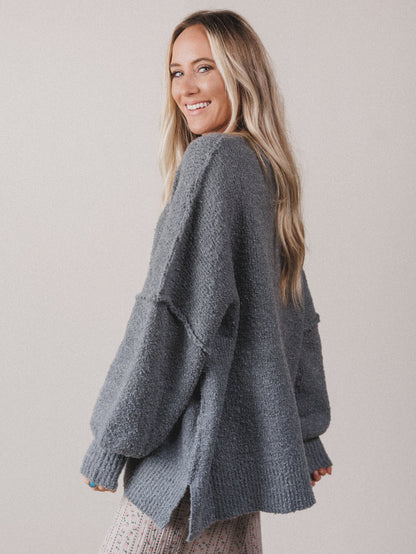 Daylight Dreamer Knit Sweater - Dark Gray