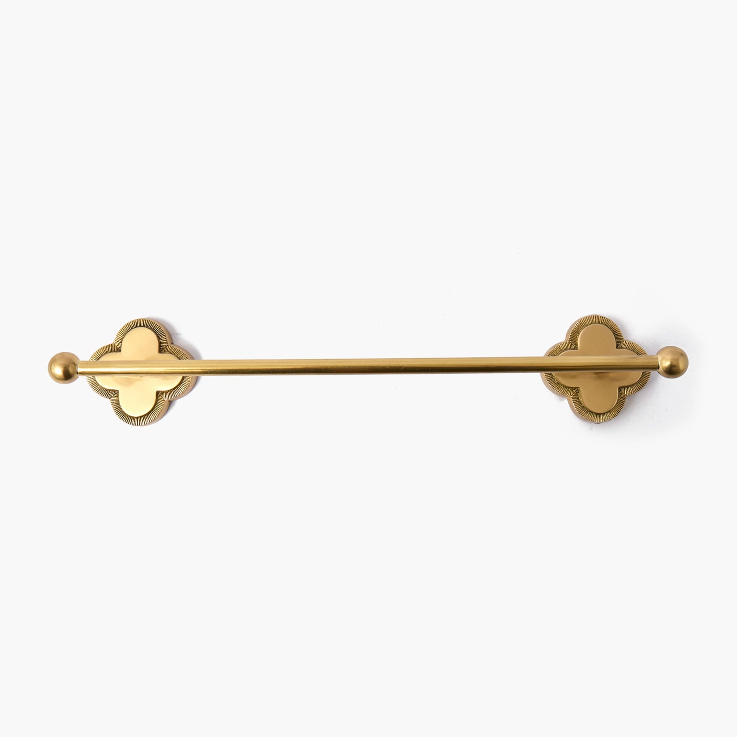 Quatrefoil Brass Hand Towel Rail