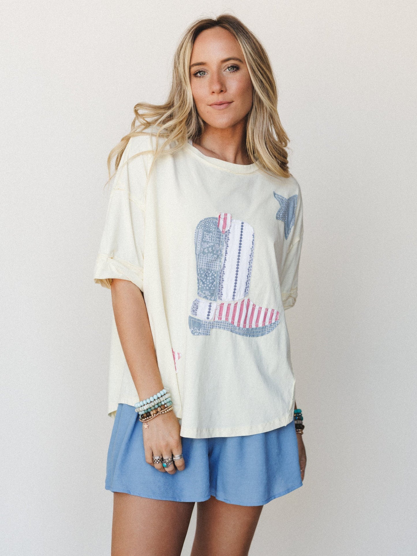 Americana Honey Tee - Butter Yellow