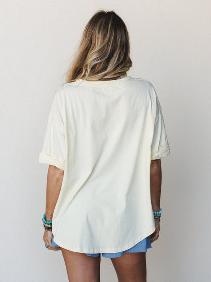 Americana Honey Tee - Butter Yellow