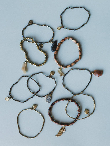 Alyda Boho Bracelet Set - Brown - Pre Order