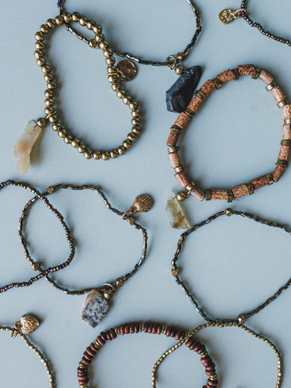 Alyda Boho Bracelet Set - Brown - Pre Order