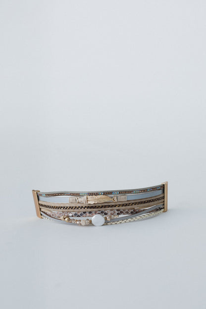 Bohemian Goddess Charmed Bracelet - Beige