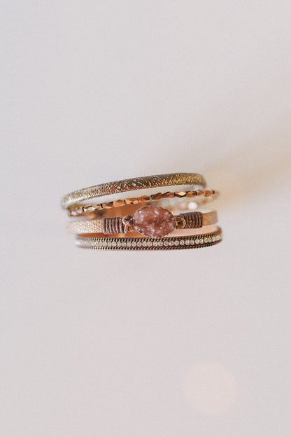 Dusty Horizon Layered Bracelet - Camel