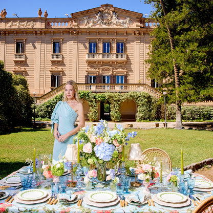 Duck Egg Blue & Sand Mariana Placemats (Set of 4)
