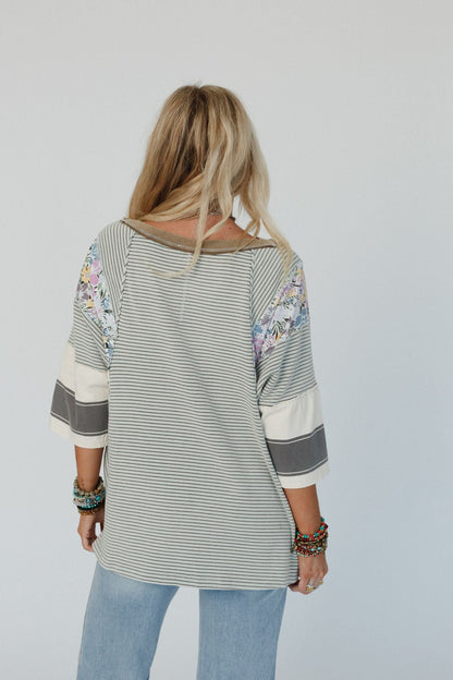 Britt Patchwork Top - Mint