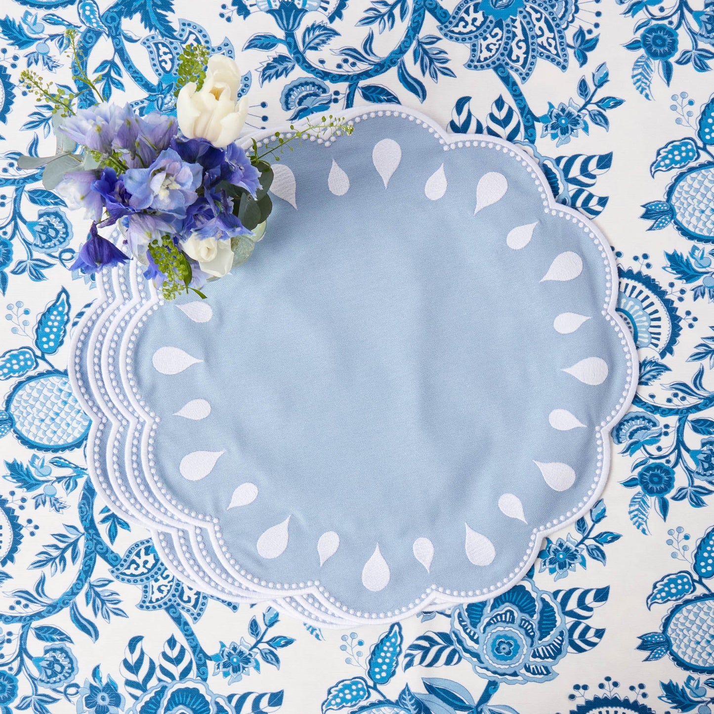 Blue & White Bettina Placemats (Set of 4)