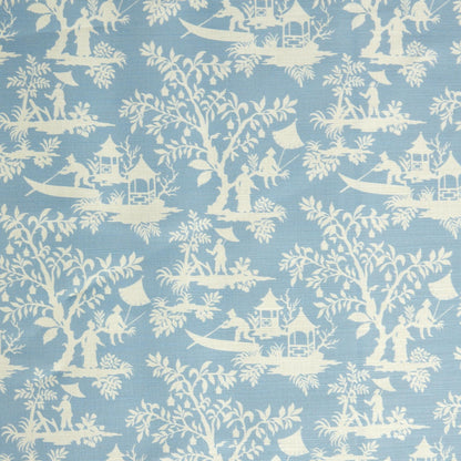 Blue Pagoda Garden Fabric