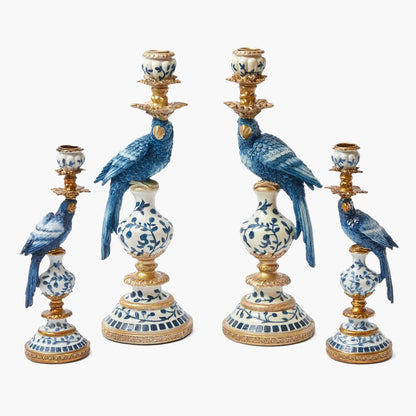 Blue Parrot Candle Set (Dusty Blue)