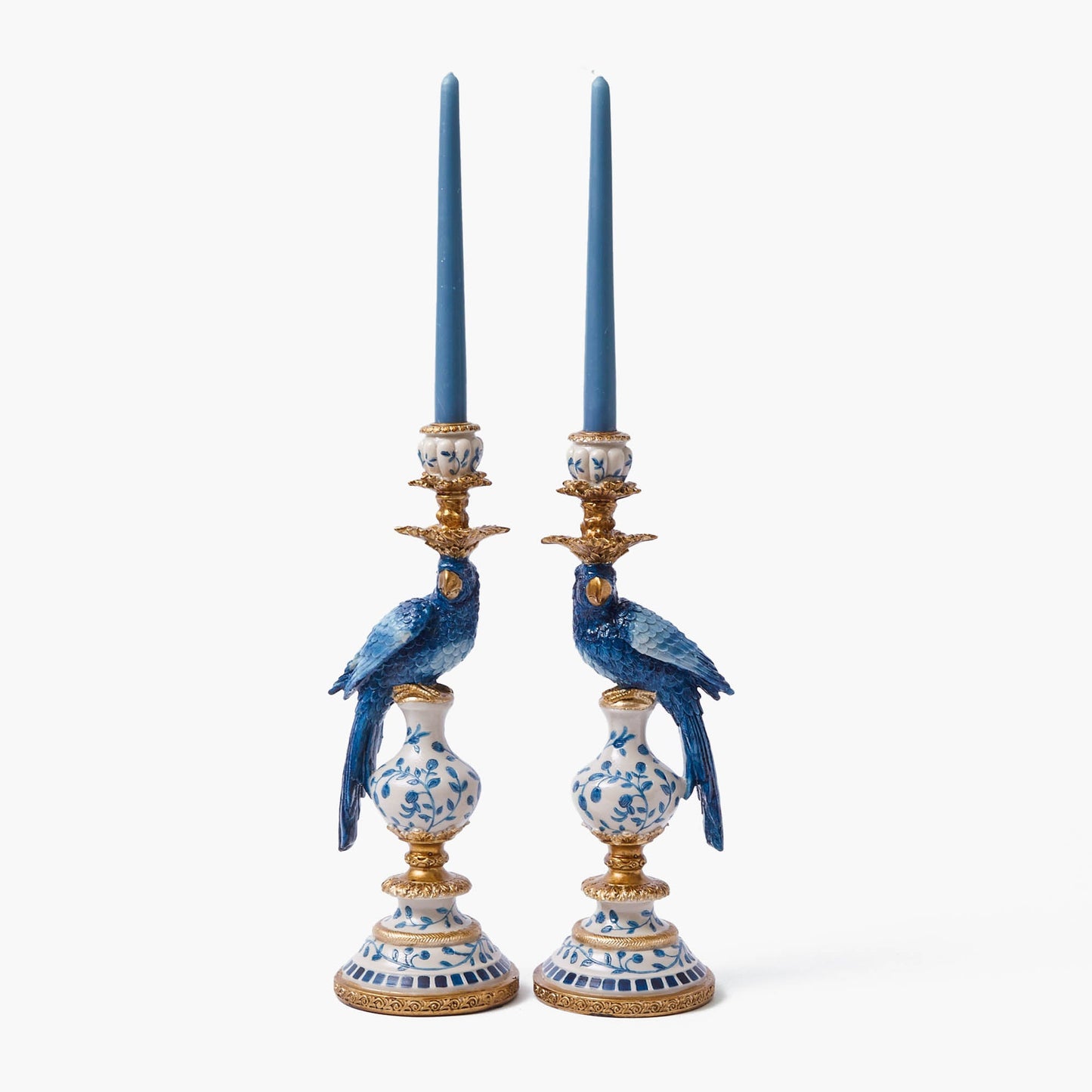 Blue Parrot Candle Set (Dusty Blue)