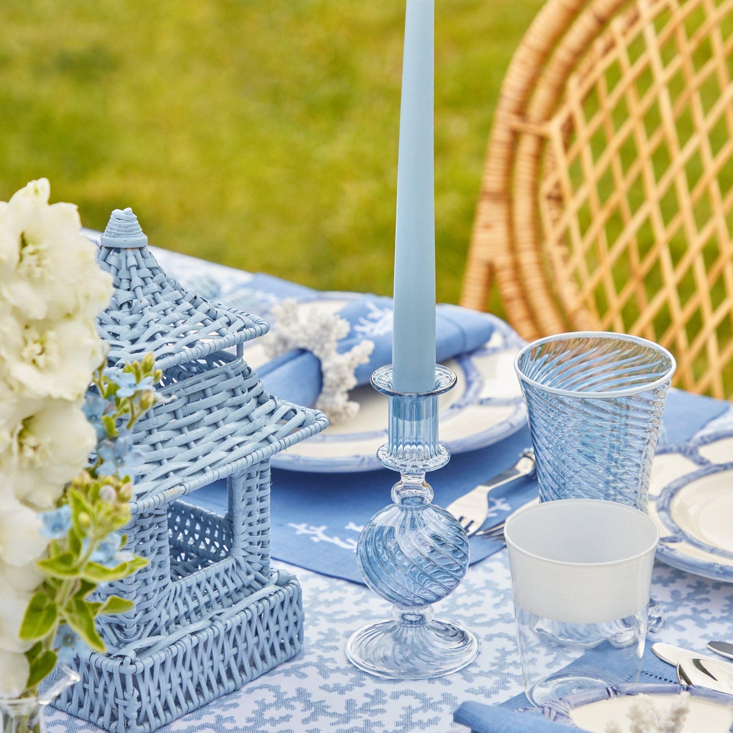 Camille Azure Candle Set (Blue)