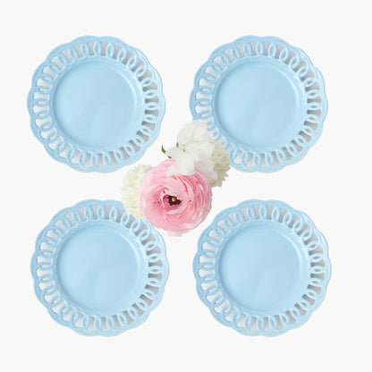 Soft Blue Lace Starter Plates (Set of 4)