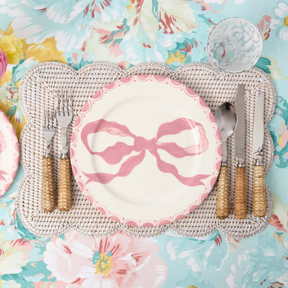 Marilyn Pink Bow Dinner Plates (Set of 4)
