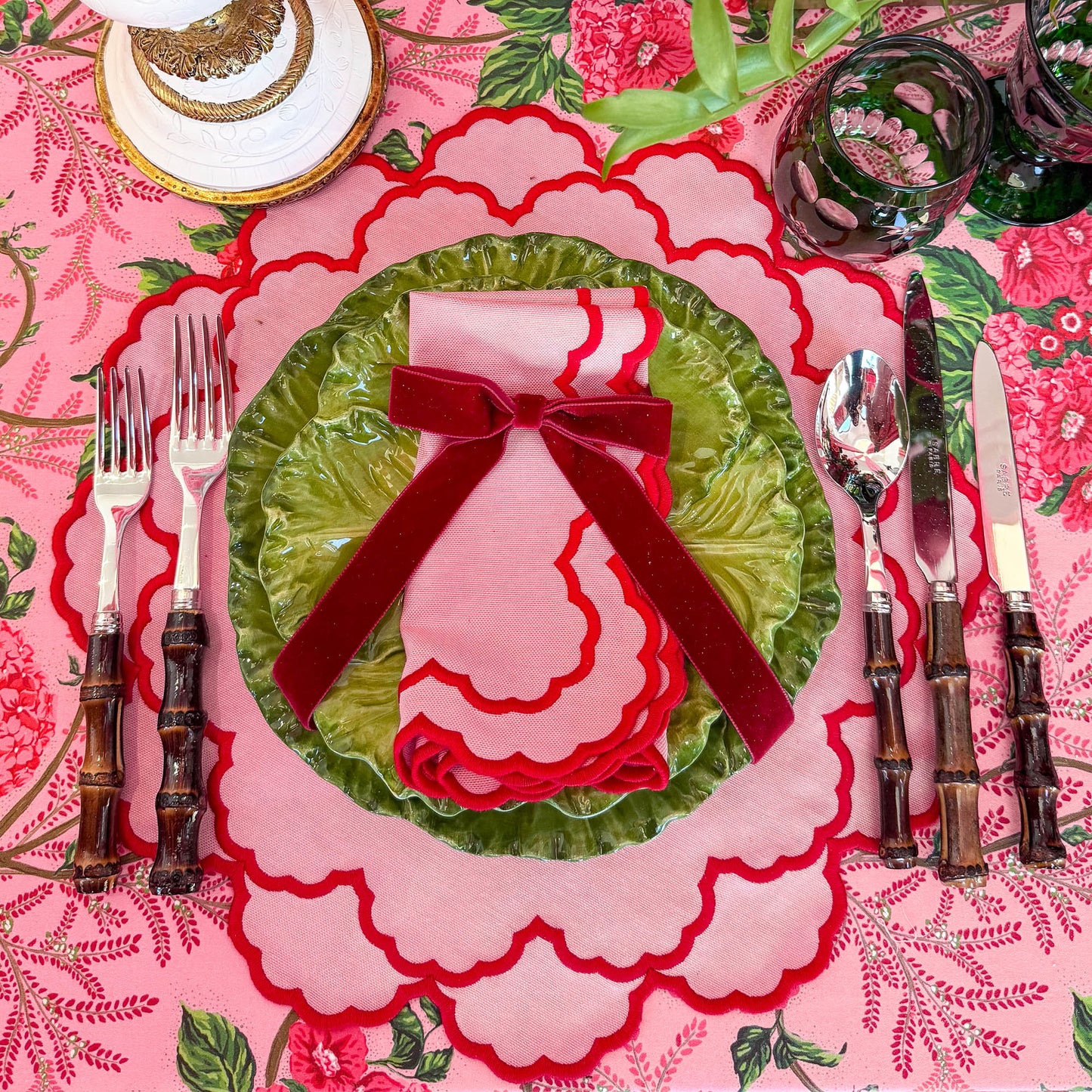 Pink Carolina Placemats & Napkins (Set of 4)