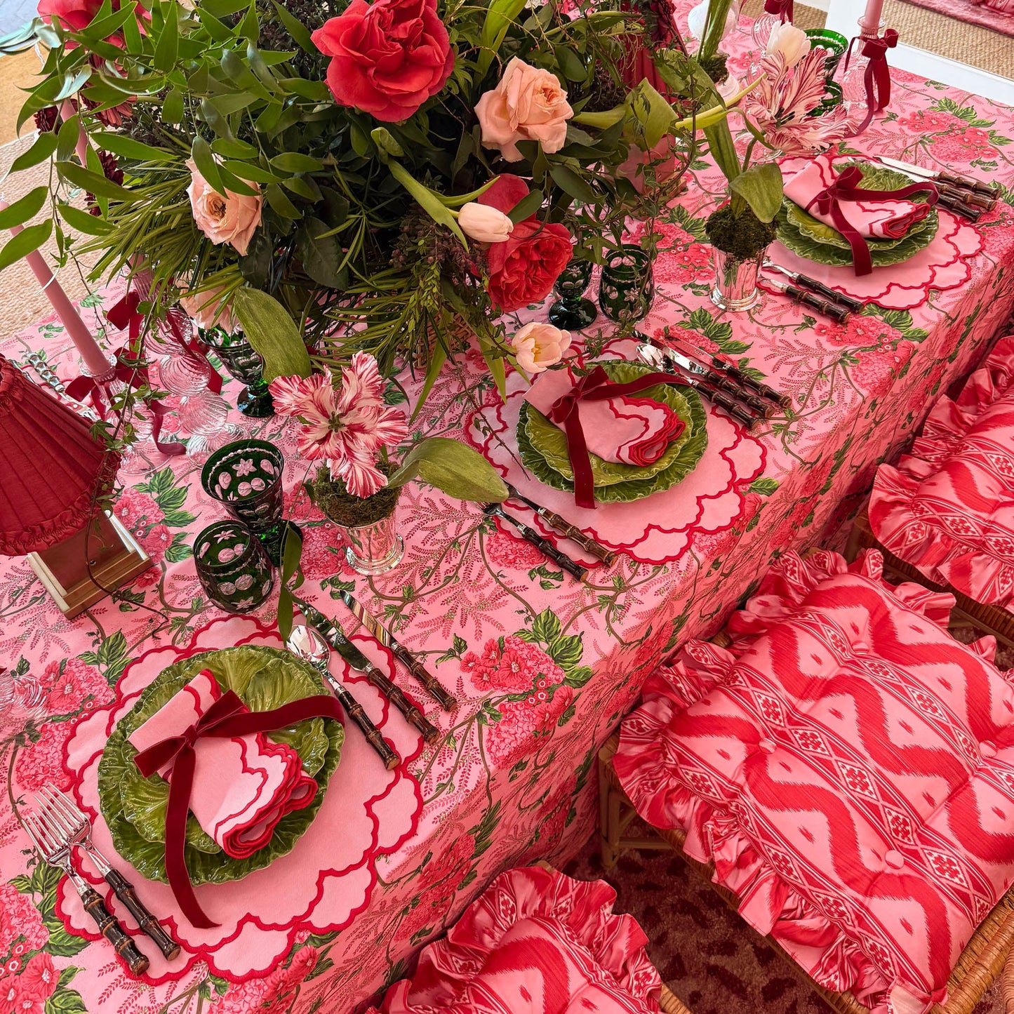 Pink Carolina Placemats & Napkins (Set of 4)