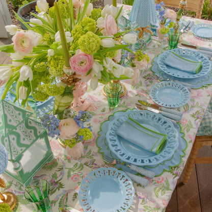 Soft Blue Lace Dinner & Starter Plates (Set of 8)