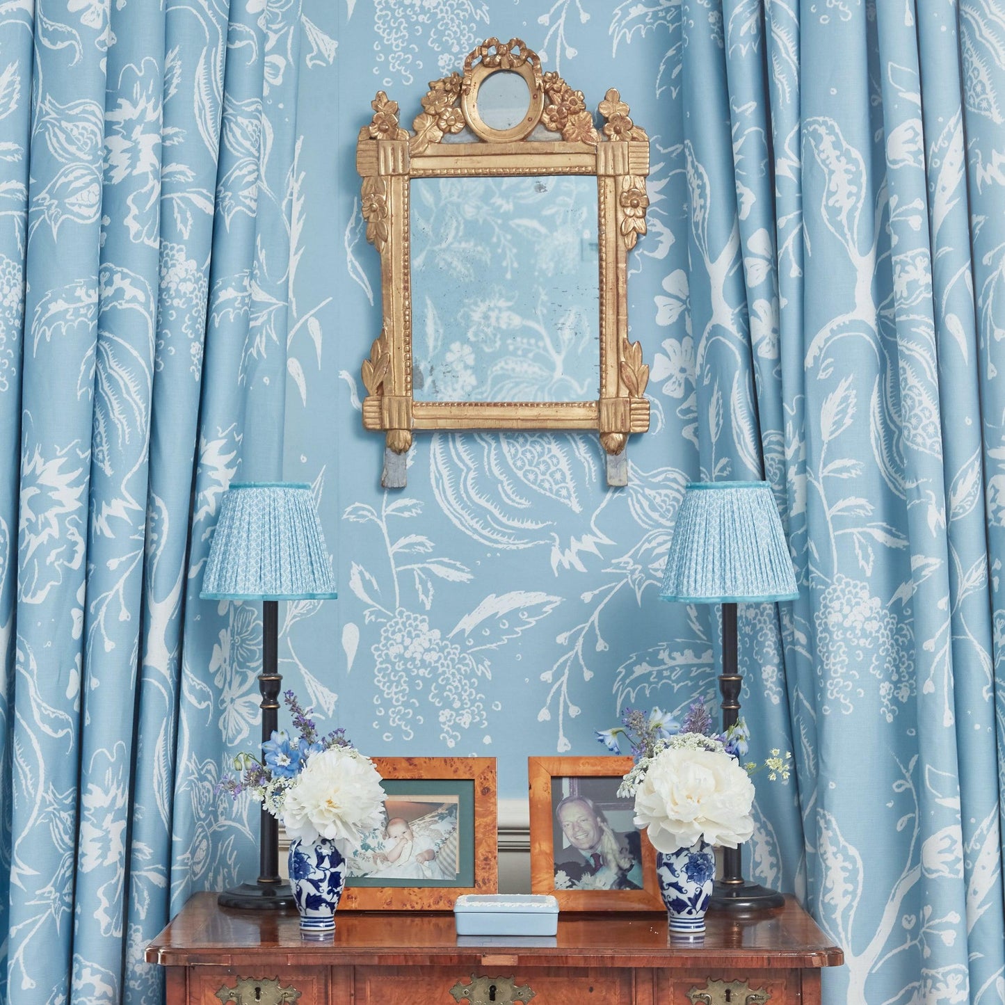 Blue Chelsea Square Fabric