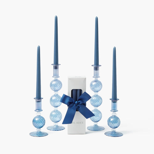 Camille Azure Candle Set (Dusty Blue)