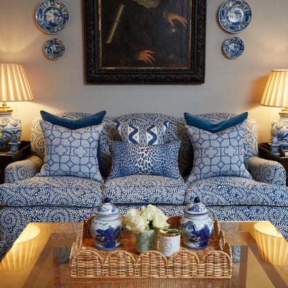 Cobalt Blue Leopard Fabric