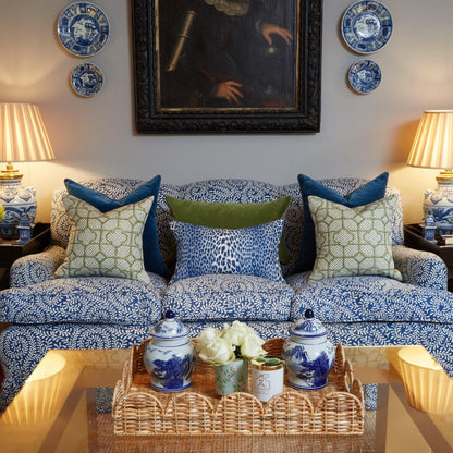 Cobalt Blue Leopard Fabric