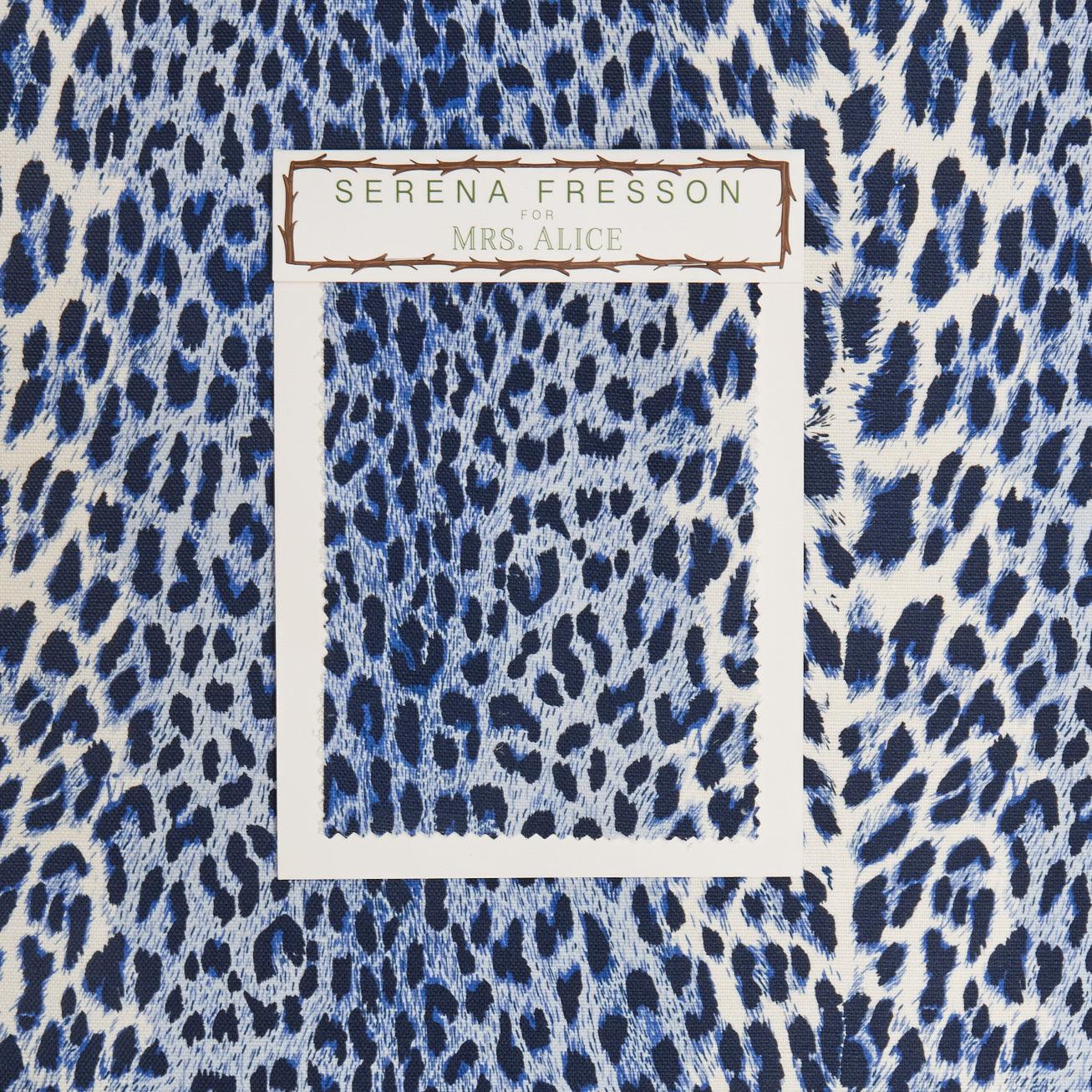 Cobalt Blue Leopard Fabric