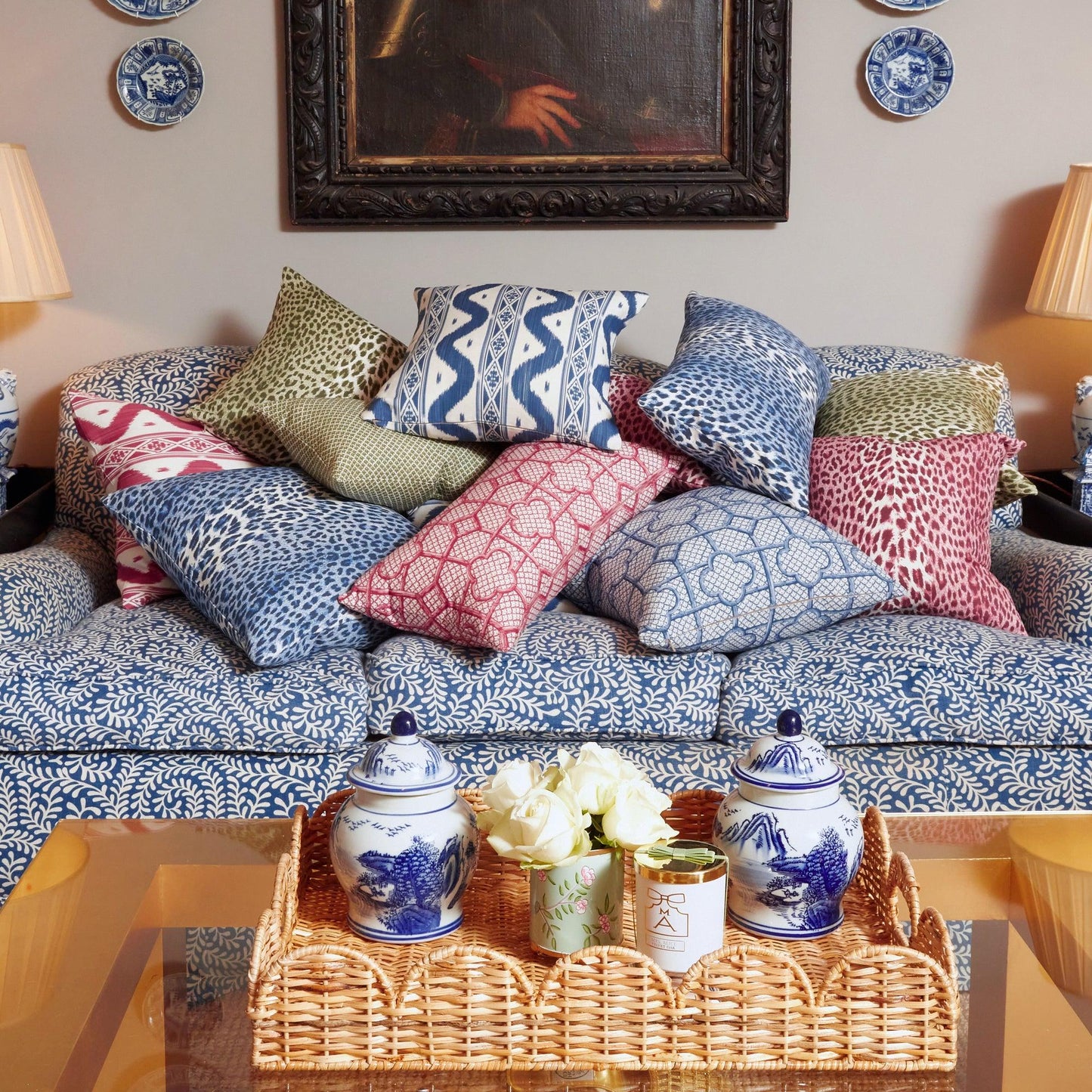 Cobalt Blue Leopard Fabric