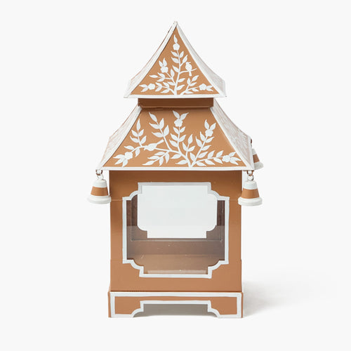 Caramel Chinoiserie Pagoda Lantern