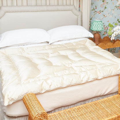 Cream Silk Eiderdown