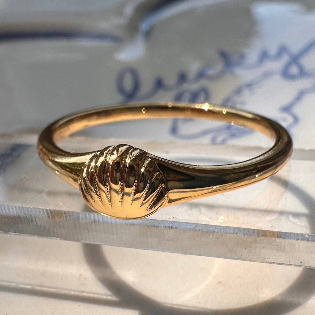 shell signet ring