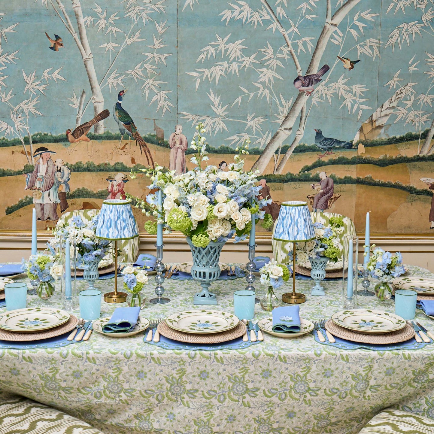 Green & Blue Cosima Tablecloth