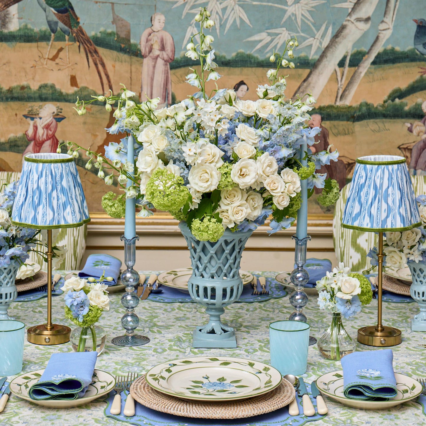 Green & Blue Cosima Tablecloth