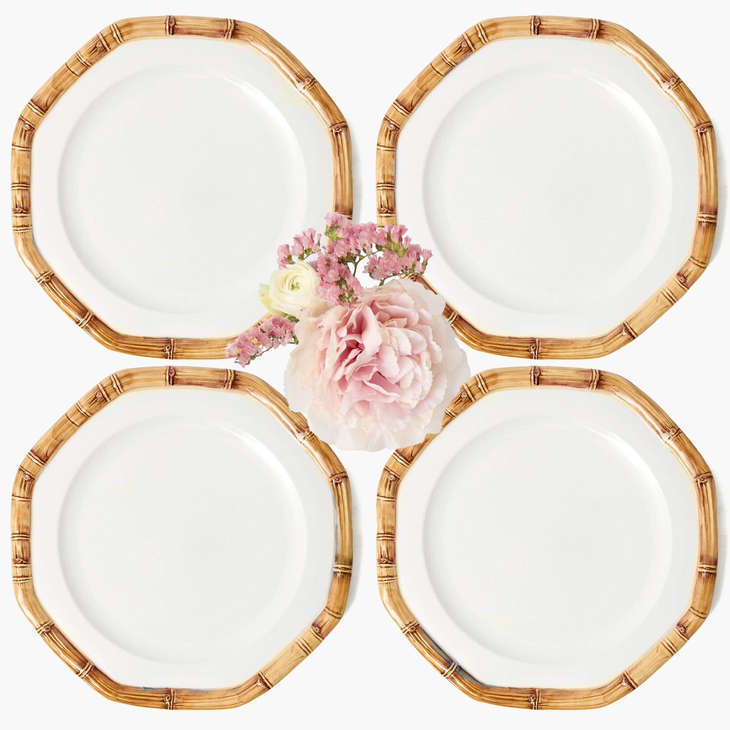 Geometric Bamboo Dinner Plate (Set of 4)