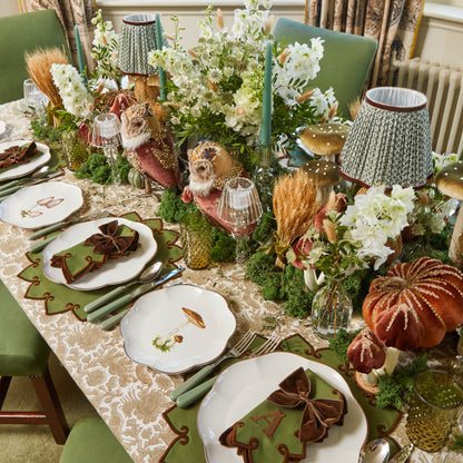 Forest Green & Brown Angelina Placemats & Napkins (Set of 4)